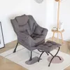 LITA Repose-pieds paresseux, canapé rembourré de style, chaise de lecture de loisirs moderne avec accoudoirs pour salon, chambre à coucher et petit espace, gris foncé