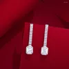 Dangle Küpeler Beaqueen Modaya Modaya Damla Damla Uzun Asılı Gümüş Renk Kristal Kristal Kadınlar İçin Düğün Güzel Takı Aksesuarları E652