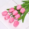 Fleurs décoratives tulipe artificielle 35cm, décoration de mariage, simulation de cadeaux de saint-valentin en PU pour la maison