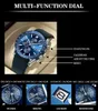 POEDAGAR Luxus Casual Sport Uhr Top Marke Kreative Chronograph Silikon Armband Datum Leuchtende Wasserdichte Männer Uhren Männlich Uhr 240311