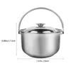 Double Boilers Stainless Steel Cooking Pot Handle Soup Stock Pans Kitchen Gadget Tool Butter For Home Multi-purpose Milk With Lid