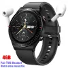 Часы Смарт-часы для мужчин 4G Музыка MP3 Часы для женщин Bluetooth-вызов TWS Bluetooth-гарнитура Фитнес-умные часы для IOS Android PK GT2 Pro GTS