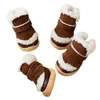 Hundebekleidung, 4 Stück, winddichte Haustierschuhe, lässige Wanderschuhe, langlebige Schuhe für kleine Hunde, Outdoor-Schutz