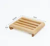 Boîte à savon en bois de bambou, plateau à savons japonais Simple et créatif, boîtes à savon faites à la main, organisateur de plats de salle de bains, accessoires de salle de bains