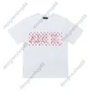 Tik Tok Influencer Même Marque De Créateur Pur Coton Version Haute Été Nouvelle Impression Lettre Couple Style Noir Blanc Lâche T-shirt À Manches Courtes