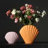 Vase Nordic Art Shell Vase Creative Ceramic Vase Modernミニマリストの家の装飾アクセサリー結婚式の装飾のための現代の花の花瓶