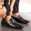 Chaussures décontractées Mocassins Crocodile Conduite Hommes Mode Sepatu Slip On Pria Chaussures Homme Luxe Soulier