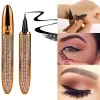 2 In 1 Self Adhesive Eyeles Eyeliner Pencil Lg Lasting No Glue N Magnetic Quick Drying Eyeles Sticking Eye Liner Pen c6cz#