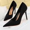 Dress Shoes Satin Women Pumps 2024 Purple High Heels Fashion Stiletto Luxury Noble Party