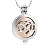 Pendentif Colliers Creux Infinity Heart Collier de médaillon de crémation en acier inoxydable avec boîte ronde Bijoux d'urne commémorative pour cendres Femmes Hommes