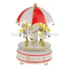 Scatole rotanti musicali carosel box box kid kid wind up orologio giocattolo regalo di Natale regalo allegri giri decorazione da tavolo da casa