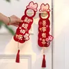 Decorative Figurines 1 Pair Red Wedding Door Hanger Chinese Double Happiness Style Weddings Decoration For Home Living Room Bedroom