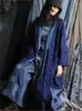 Women's Trench Coats Women Loose Vintage Patchwork Coat Ladies Spliced Long Outerwear Female 2024 Topcoat