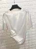 Verão estilo retro elegante mulher de seda brilhante topos brilhante solto manga curta camiseta sexy clube estético harajuku camiseta feminina 240321