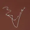 Koreaanse versie minimalistische volledige diamant gepersonaliseerde strass dames enkelketting mode-accessoires