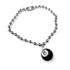 Pendant Necklaces 8 Ball Necklace 8-Ball Eight Billiard Pool Choker Y2k Jewelry