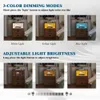 Woovivs Nightstand LED Lights、Bedside 2Outletsusb Ports、2つの引き出し付きの木製ナイトスタンド、ベッドルーム/リビングルーム/パーツ（茶色）のエンドテーブル