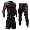 Sous-vêtement thermique pour hommes, vêtements de marque à Compression, Kit tactique MMA Rashgard, collants de course, entraînement physique chaud