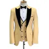 Men's Suits Wedding For Men Elegant 3 Pieces Luxury Business Formal Vest Pants Single Breasted Prom Blazer Bespoke