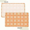 Bordduk Orla Kiely Flower Tile Orange Tracloth Rectangular Oilproof Cover för Party 4ft