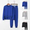 Women's Two Piece Pants Women Two-piece Suit Irregular Hem Sweatshirt Sweatpants Set Elastic Waist Drawstring Lounge Outfit Solid Color