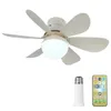 Ceiling Lights E26/27 Socket Fan LED Light Fans With Remote 40W/30W Small Dimmable 3 Speeds For Bedroom Kitchen
