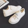 Chaussures de marche HUILI femmes sans lacet décontracté toile mode Sneaker fille confortable appartements femme élégant baskets