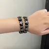 Link Armbänder Vintage Punk Pentagramm Schwarz Leder Verstellbares Armband Männer Und Frauen Hip Hop Rock Niet Paar Party Schmuck Zubehör