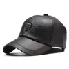 Northwood Pu skórzana zimowa czapka baseballowa mężczyźni Earflaps Casquette Homme Hat Wysoka jakość Gorras para hombre regulowana 240314