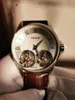 Zegarek do podwójnego turbillon zegarek automatyczne mechaniczne szafir lustro retro marka biznesmeni Business Men na rękę osobowość osobowość twardy facet zegar