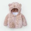 Down Coat Baby Girls Boys 2024 Vinter tjock varm söt fleece päls ytterkläder jacka för barn klädspädda spädbarn