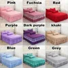 9 Colors Ruffle Lace Skirt Bedspread Home Textile Solid Bed Skirt Bedroom Coverlets Bedspreads Sheets Dust Cover Bedding 240314