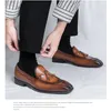 Casual Shoes Classic Męs Men Sukienka Block Business Office Tassel Men Party Wedding Oxfords Rozmiary 38-46