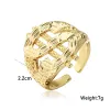 Bague en or jaune 14 carats avec signe de Dollar exagéré pour femmes et hommes, bijoux tendance, cadeau Hip Hop Rock, bague d'argent redimensionnable