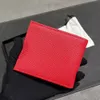 Роскошные мужские кошельки Брендовые держатели карт Оригинальная коробка красная кожа Модные сумки Карманный дизайнерский кошелек Чехол для паспорта Долларовый кошелек