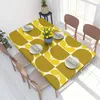 Toalha de mesa Orla Kiely Flor Azulejo Laranja Toalha de Mesa Retangular Capa à prova de óleo para festa 4FT