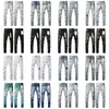 Lila Jeans Designer Herren Lila Markenjeans für Männer Frauen Hosen Lila Sommerloch Hochwertige Stickerei Jean Denim Hose Lila Jeans