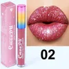 pearlescent Diamd Lip Gloss Nude Candy Metal Glitter Liquid Lipstick Lips Moisturizer Cosmetics Metallic Shine Lipgloss j1VR#