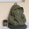 Lu Wash Canvas Backpack女性シンプルエブリシングカレッジ学生学校バッグ怠zyな風力高校ハンディングバックパック女性