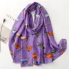 Scarves Cotton Cute Dachshund Print Fringe Scarf Shawls Long Dog Pattern Hijab Wrap 6 Color