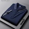 Polos masculinos New Men Men Polo Shirt 2022 Solid Casual Hot Sale Business Confortável Camisa de lapela Camisa coreana Slim Versão de ponta Camisa Polo L240320