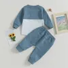 Clothing Sets Toddler Baby Boys Outfit Fall Winter Clothes Contrast Color Long Sleeve Sweatshirt And Elastic Pants