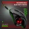 Trackball Wireless Mouse Wiederaufladbare Bluetooth 24G USB Ergonomische Mäuse für Computer Android Windows 3 Einstellbare DPI 240314