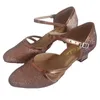 Sapatos de dança clássicos femininos/meninas/senhoras salto personalizado salsa latina salão bronze profissional noite social dança