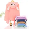 Serviette enfants flanelle peignoir bébé filles garçon dessin animé à capuche pyjamas enfants doux peignoir de bain chemise de nuit adolescent enfant en bas âge vêtements 2-12 ans