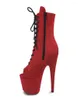 Tanzschuhe LAIJIANJINXIA Mode 17 cm/7 Zoll Wildleder Obermaterial Pole Dance High Heel Plattform Damen Moderne Stiefel HSA17-002