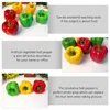 Decorative Flowers 2 Pcs Bell Peppers Artificial Fake Vegetable False Model Big Paper Simulation Child