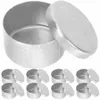 9 pièces peuvent boîte d'échantillonnage du sol voyage baume à lèvres Ctainers boîtes en aluminium boîtes de pesée supports e8iw #