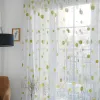 Rideaux Tulle pour Salon sur la Fenêtre Rideau Cuisine Chambre Filament Moderne Écran Court SheerCurtains Stores Rideaux Pissenlit