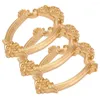 Frames 3 Pcs Decor Display Frame Po Prop Picture Gold Decorative Bulk For Small Ornament